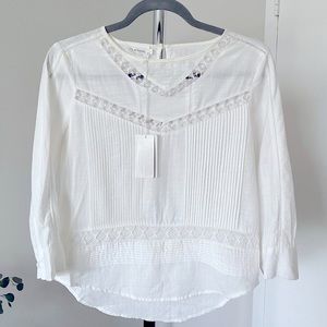 Flannel Blouse In Milk - Size 1